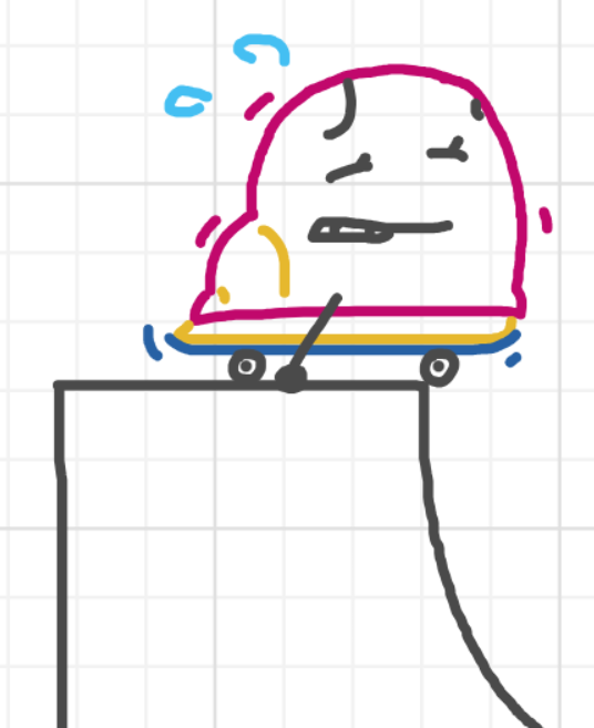 A panel from Running Duos, episode four of the Board Boards object show by Furretwalk/WalkingFurret.